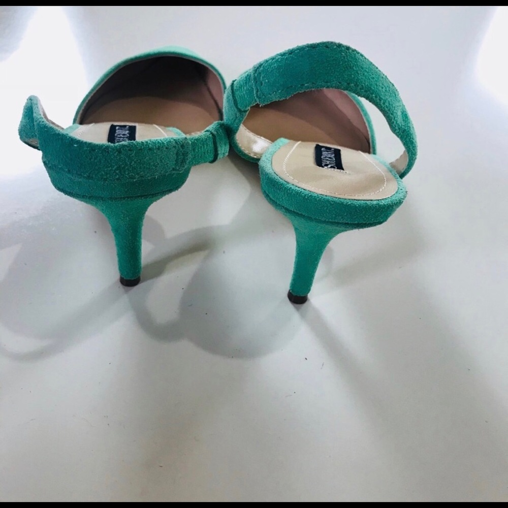 Mint green faux suede shoes - Picture 4 of 5